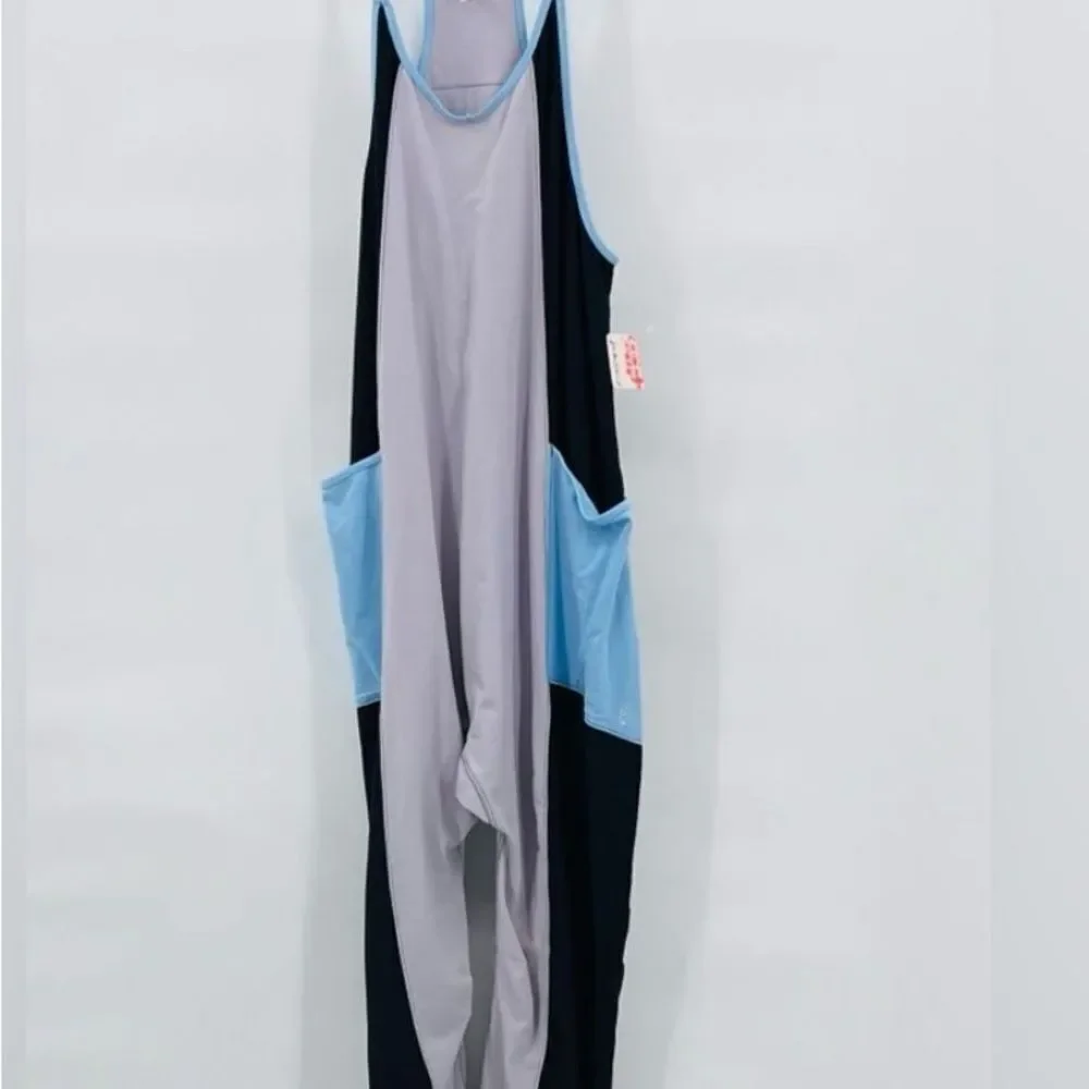 NWT Free People Movement Jumpsuit Overall Oversized Color Block Size S - Picture 11 of 12
